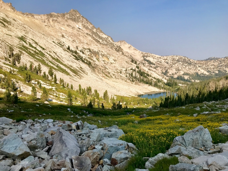 Hiking to Toxaway Lake from the Tin Cup Hikers Trailhead in the Sawtooth Mountains of Idaho.
